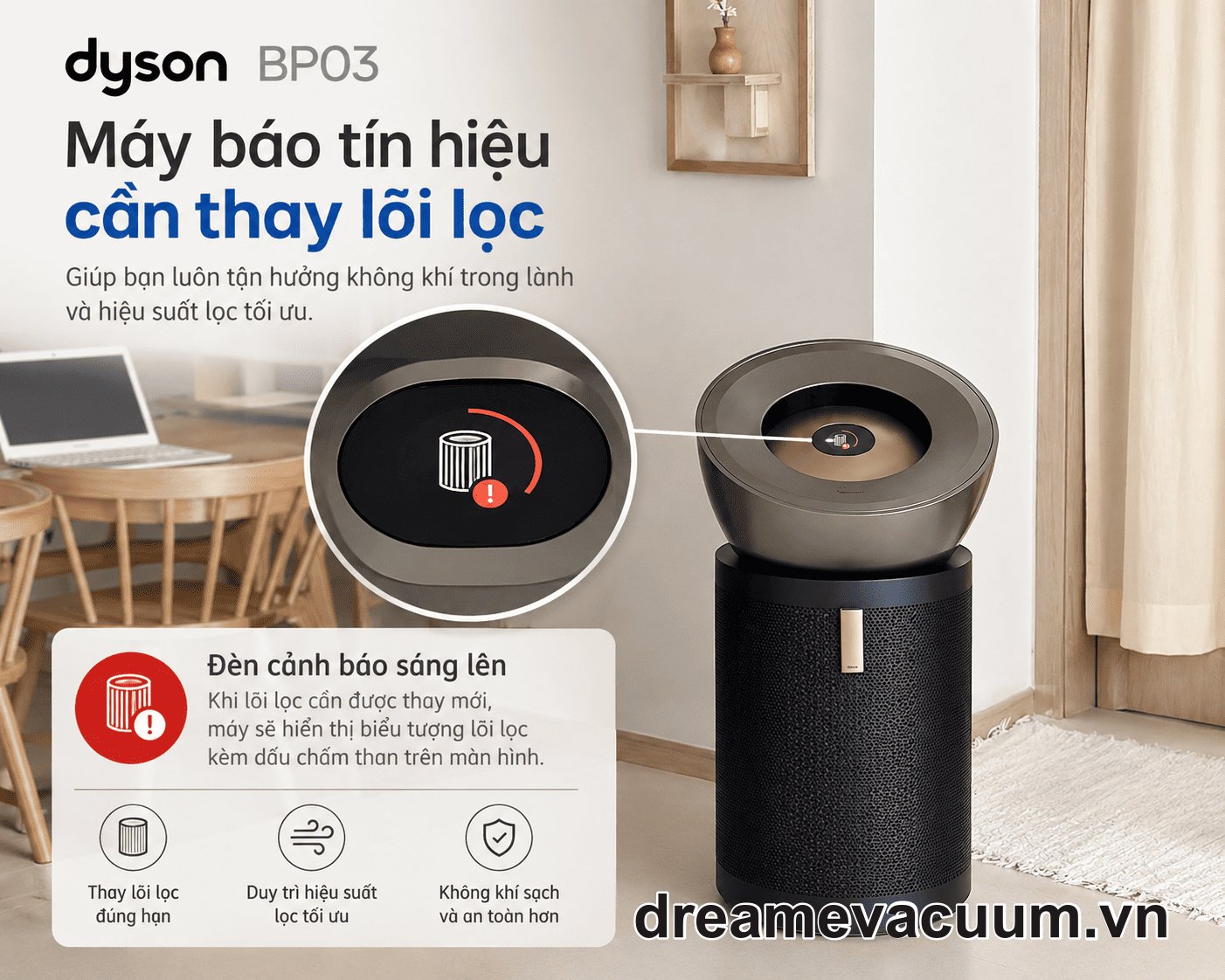thay lõi lọc Dyson BP03