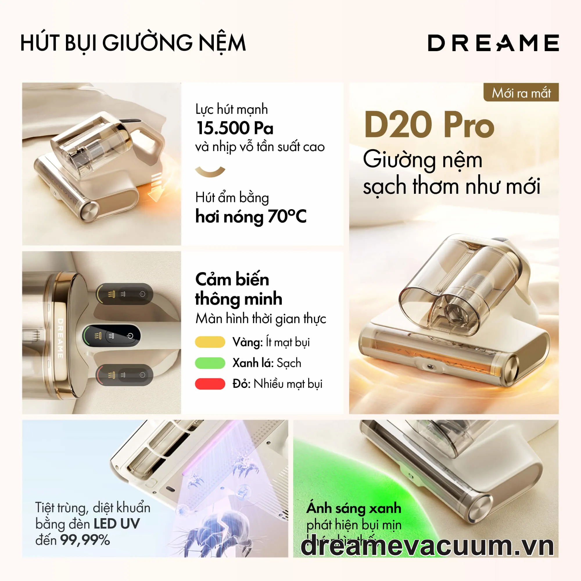 Dịch Vụ Sửa Chữa máy hút bụi giường nệm Dreame D20 Pro