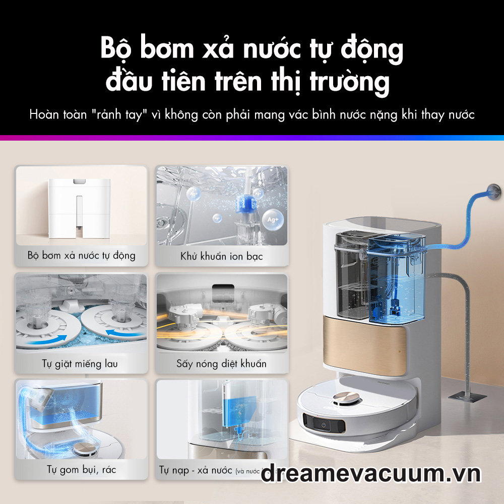 Bộ Bơm Xả Tự Động Cho Robot Dreame L10s Ultra SE