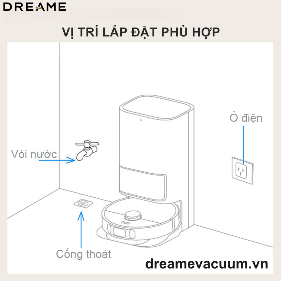 Bộ Bơm Xả Tự Động Cho Robot Dreame L10s Ultra SE