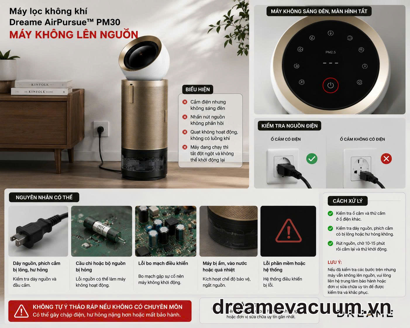 sửa máy lọc không khí Dreame PM30