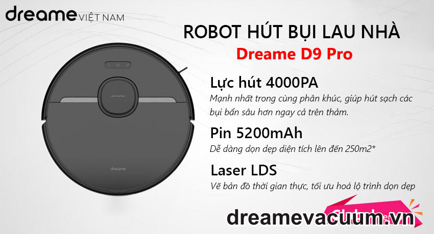 Robot Hút Bụi Dreame D9 Pro