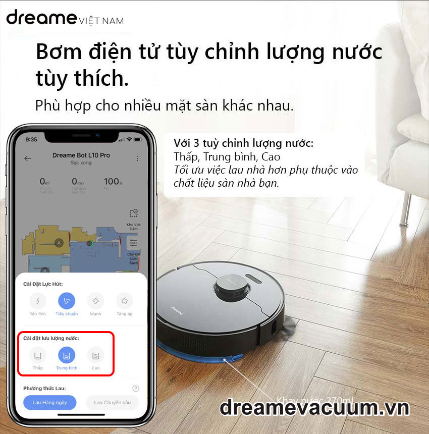 Robot Hút Bụi Lau Nhà Dreame Bot L10 Pro