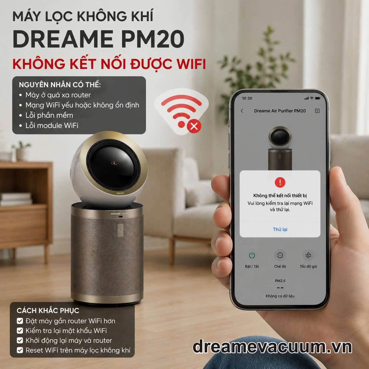 sửa máy lọc không khí Dreame PM20